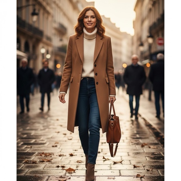 🔥🔥🔥 PS Paul Smith single-breasted camel coat size 38 or Small🔥🔥🔥 - Picture 1 of 13